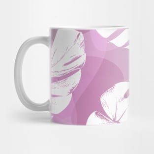Leaf pattern on pink Mug